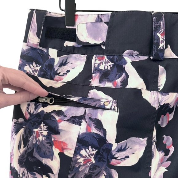 Obermeyer Malta Insulated Snow Ski Snowboard Pants Black Floral Size 12 - Picture 7 of 16